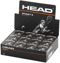 Head palline da squash bianche - Start Single White Dot - confezione da 12 pezzi