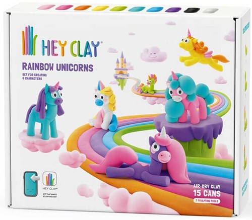 Tomy set di pasta modellabile - HEY CLAY Unicorns - crea unicorni colorati