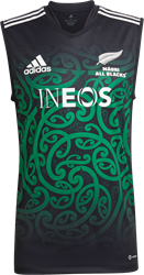 ADIDAS MAORI SINGLET HEREN ZWART /GROEN