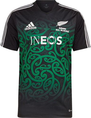 MAORI PERF TEE BLACK/TEAGRN