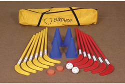 Eurohoc set hockey junior - set completo per bambini - bastoni 75 cm