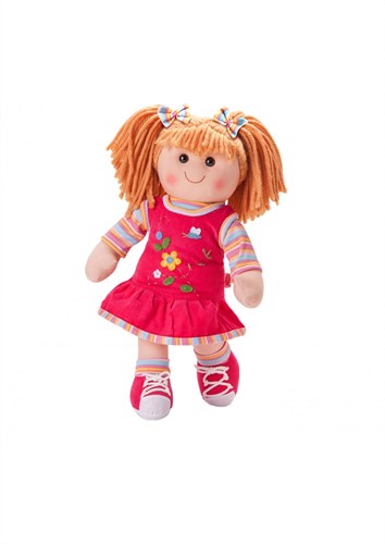 Heless bambola Lili - bambola di stoffa morbida 42cm tessuto rosso
