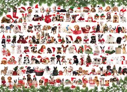 Eurographics puzzle Holiday Dogs - 1000 pezzi puzzle cani festività