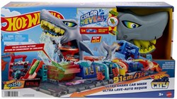 Hot Wheels giocattolo Ultra Shark Car Wash - autolavaggio con auto