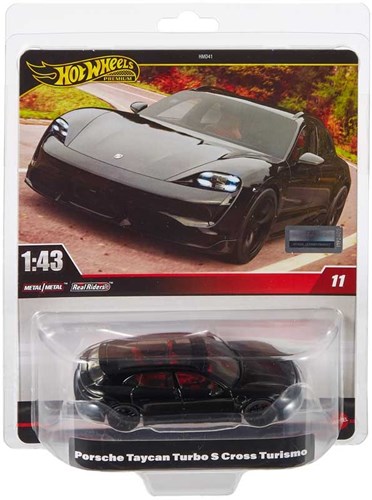 Hot Wheels Porsche Turbo auto premium modello 1:43 nero