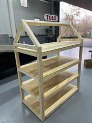 Tolo BIO espositori casa in legno - mobile presentazione giocattoli vuoto