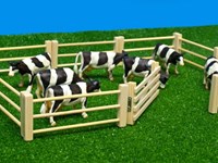 Kids Globe recinti in legno giocattolo fattoria 6 pezzi scala 1:32-2