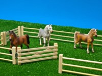 Kids Globe recinti in legno giocattolo fattoria 6 pezzi scala 1:32