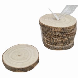 Hobbygroep sottobicchieri legno corteccia 10 cm set 6 decorazione