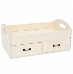 Hobbygroep vassoio in legno con cassetti - giocattolo creativo 35x21x15 cm