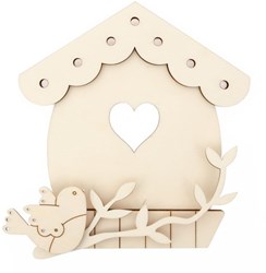 Hobbygroep casetta per uccelli kit creativo in legno 16x17 cm multicolore