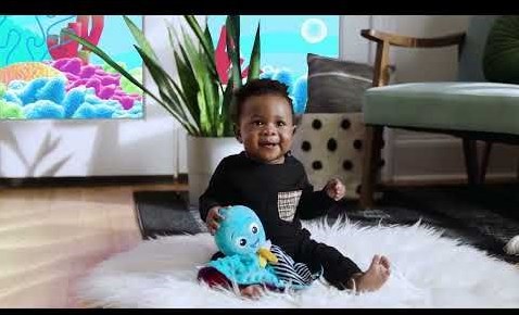 Baby Einstein peluche polpo giocattolo - giocattolo musicale sensoriale blu-3