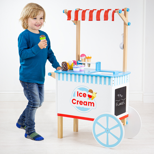 BigJigs carretto del gelato in legno con accessori - gioco di ruolo-2