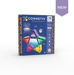 Connetix set costruzioni magnetiche luminose 28 pezzi - giocattolo educativo