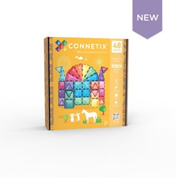 Connetix giocattolo magnetico castello glitter set 48 pezzi divertimento creativo