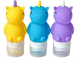 Yumbox bottiglie squeeze unicorno silicone set - a prova di perdite e adatte ai bambini
