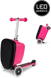 Micro monopattino valigia bambini LED Patch & Play Pink - monopattino e bagaglio insieme