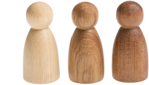 Grapat giocattolo in legno Nins toni marroni - 3 pezzi gioco libero