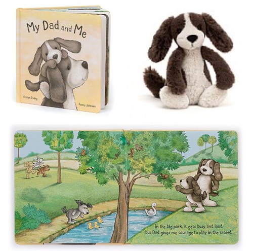 Jellycat libro cane Hundchen Schnuck Und Sein Papa libro cartonato regalo-2