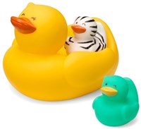 Infantino famiglia di paperelle da bagno giocattolo giallo bianco divertimento bambino