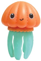 Infantino giocattolo da bagno Glowing Jelly Light arancione blu sensoriale