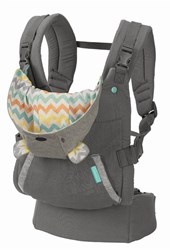 Infantino marsupio ergonomico grigio con cappuccio e orecchie da orsetto