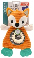 Infantino giocattolo da dentizione volpe peluche - giocattolo sensoriale per bebè arancione bianco