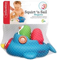 Infantino giocattolo da bagno pinguini Squirt'N Sail per bambini-2