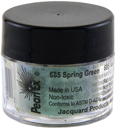 Jacquard Pearl Ex Pigment verde primavera 3 g - polvere creativa per hobby
