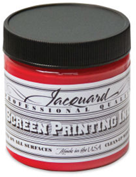 Jacquard inchiostro serigrafico 118 ml rosso acceso pittura tessile creativa