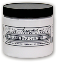 Jacquard inchiostro serigrafico 470 ml super opaco bianco - vernice creativa