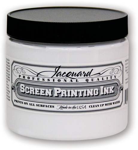 Jacquard inchiostro serigrafico 470 ml super opaco bianco - vernice creativa