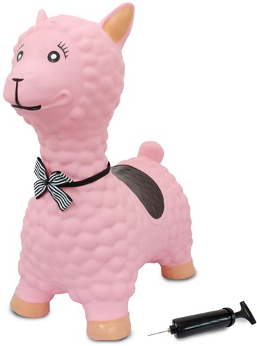 Jamara giocattolo saltellante Lama rosa con pompa - animale saltellante-2