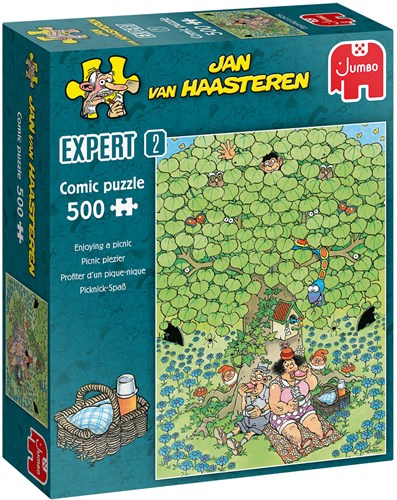Jumbo puzzle Jan van Haasteren divertimento picnic 500 pezzi cartone animato-2