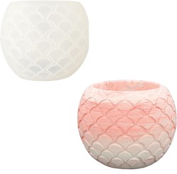 Jesmonite stampo in silicone portacandele squame di pesce DIY creativo