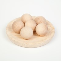 Grapat palline in legno colore naturale - 6 pezzi giocattolo educativo-2