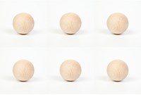Grapat palline in legno colore naturale - 6 pezzi giocattolo educativo