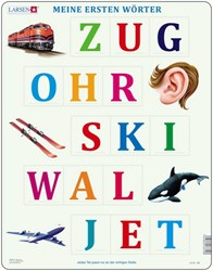 Larsen puzzle - Puzzle con cornice Meine ersten Wörter - 15 pezzi giocattolo educativo