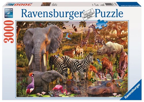 Ravensburger puzzle mondo animale africano - Puzzle - 3000 pezzi animali-2