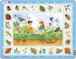 Larsen puzzle campo natura - puzzle educativo 48 pezzi inglese