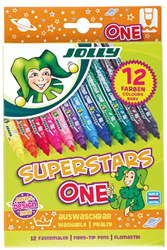 Jolly pennarelli Superstar One 12 colori lavabili per bambini