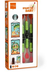Scratch bersaglio freccette Safari giocattolo doppio lato con 6 freccette