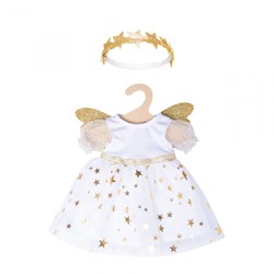 Heless vestito angelo bambola bianco-oro con cerchietto 28-35 cm
