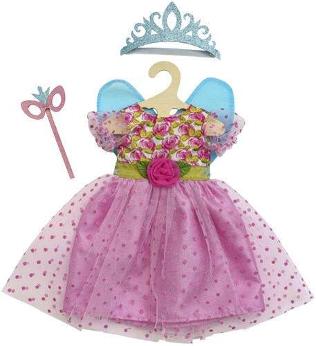 Heless vestito per bambole principessa Lillifee con ali, corona e maschera 35-45cm