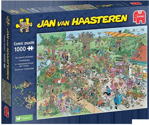 Jumbo puzzle Big Garden Birdwatch Jan van Haasteren 1000 pezzi-2