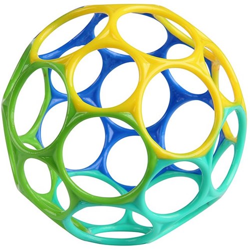Oball palla giocattolo classica blu verde gialla - 10 cm presa facile