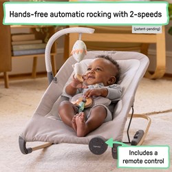 Ingenuity sdraietta per bebè InMotion Automatic Rocker grigia con musica
