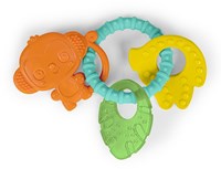 Bright Starts anello dentizione Tropical Chews - giocattolo dentizione silicone multicolore-2