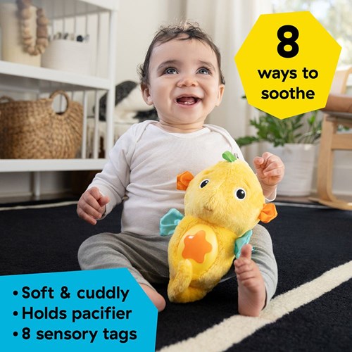 Baby Einstein peluche cavalluccio marino soother giallo - giocattolo per bambini-3