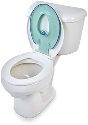 Bright Starts riduttore WC Stitch Flip and Sit - blu - allenamento al vasino